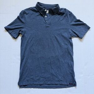 Faherty Men's Blue Lightweight Short Sleeve Stretch Polo Shirt Size S